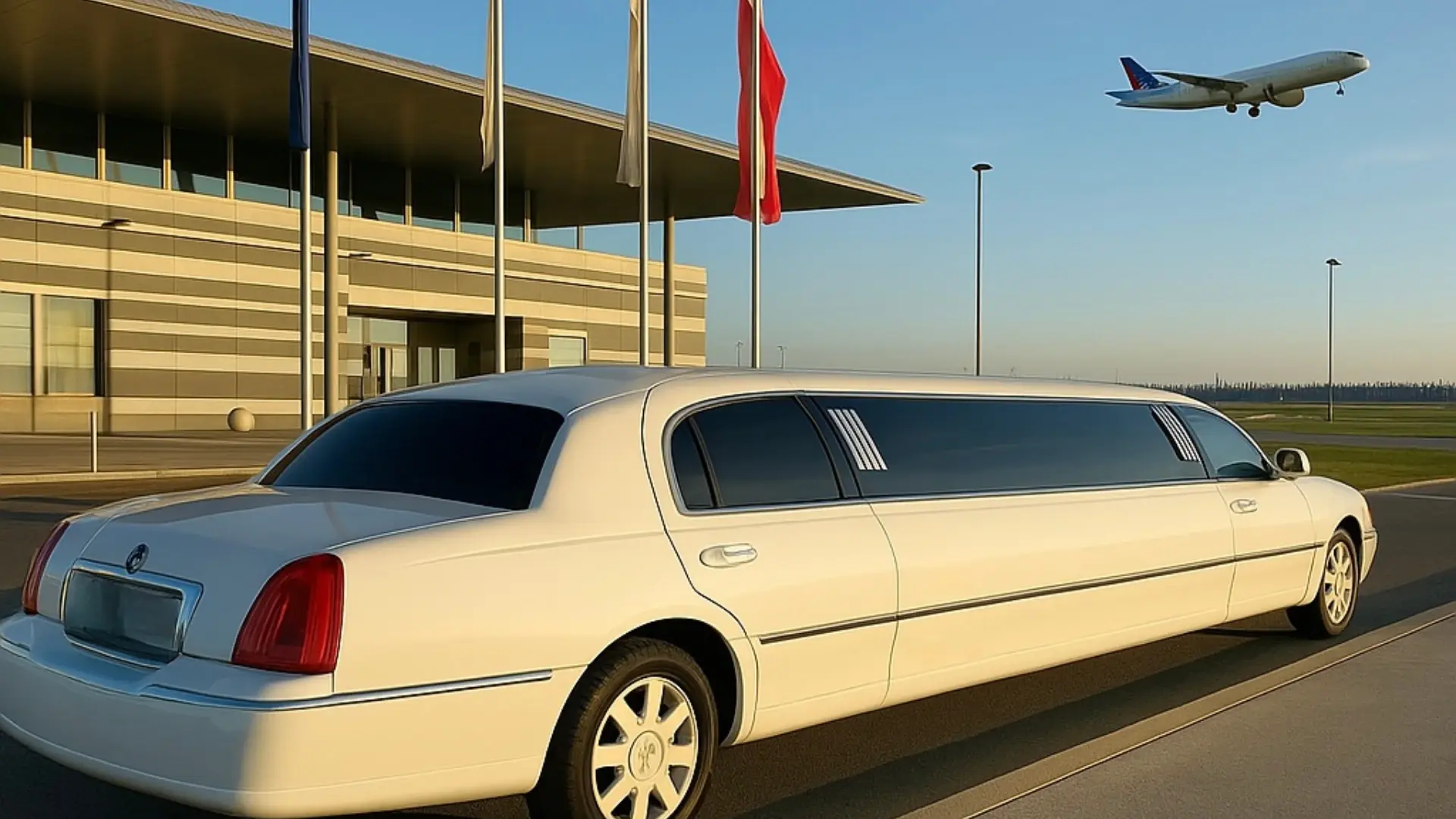 Komfortabler Flughafentransfer mit einer Limousine