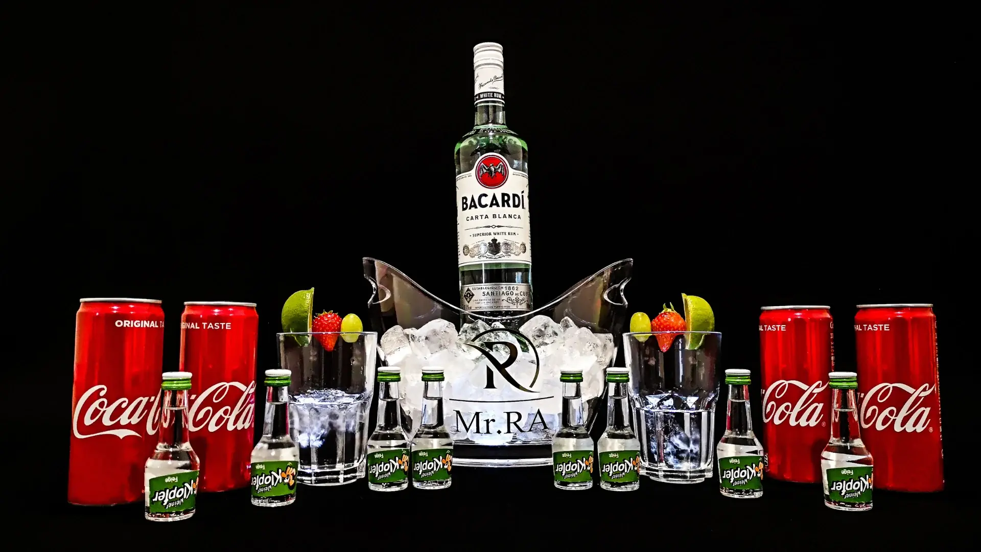 Bacardi mit Cola und Klopfer - Party Paket