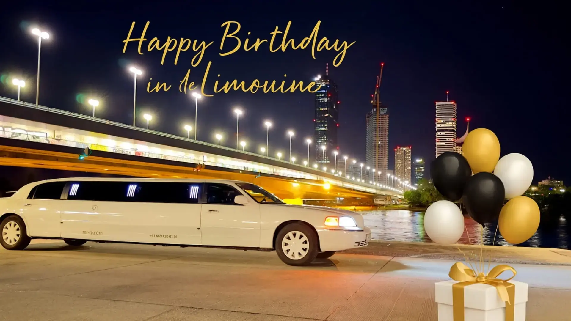 Geburtstagsfeier in der Limousine - Party Stimmung